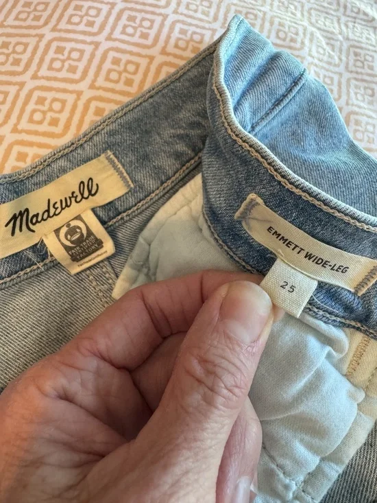 👖 Madewell Emmett Wide-Leg Ankle Jeans – Size 25 👖 - Picture 5 of 5